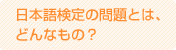 日本語検定の問題とはどんなもの？