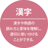 漢字-漢字熟語の読み方と意味を理解し、適切に使い分けることができる