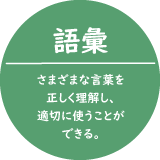 語彙-様々な言葉を正しく理解し、絵季節に使うことができる